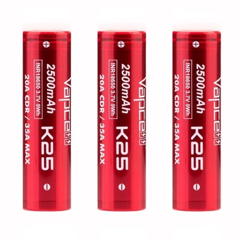 Vapcell K25 18650 Battery in Case